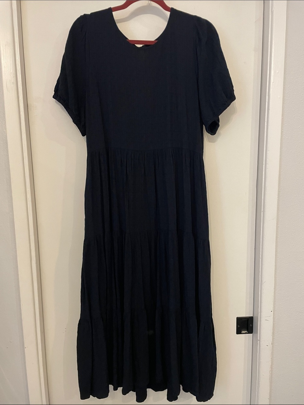 Mister Zimi Black Tiered Midi Dress